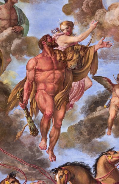 アルテミスを表すディテール、ヘラクレスの神格化 作： Giuseppe Velasco