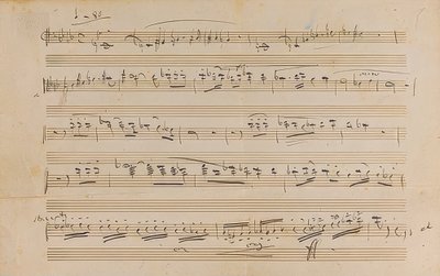 原稿：Opera Otello。 1887 作： Giuseppe Verdi