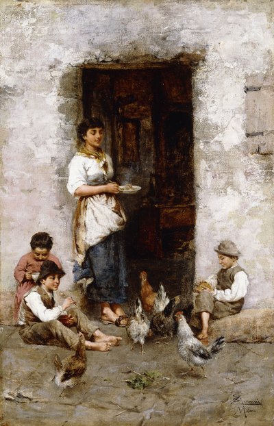 食事の時間;食事 作： Giuseppe Zannoni