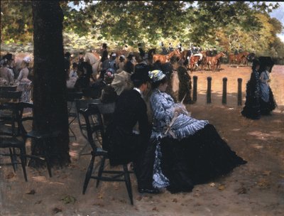 Fliration、ハイドパーク 作： Giuseppe de Nittis