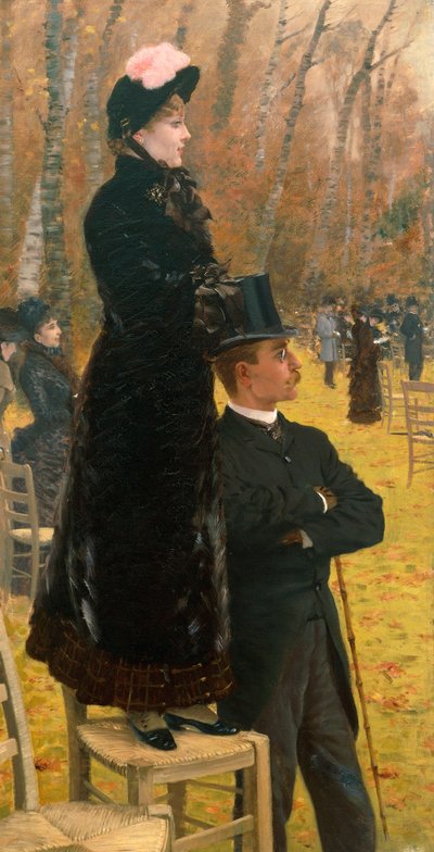 ジュゼッペ・デ・ニッティス（1846-1884）の「オートゥイユ・レースにて」、油彩・キャンバス 作： Giuseppe or Joseph de Nittis