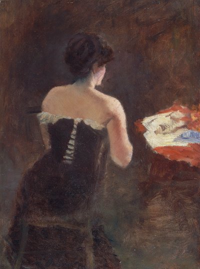 女性の背中 作： Giuseppe or Joseph de Nittis