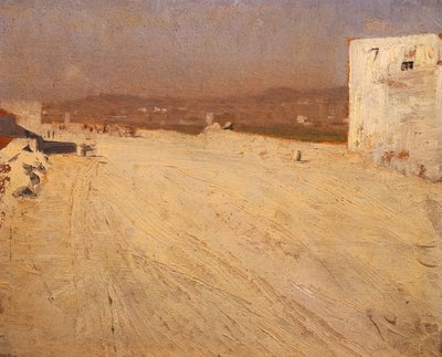 太陽に照らされた風景 作： Giuseppe or Joseph de Nittis