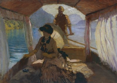 ルツェルン湖にて 作： Giuseppe or Joseph de Nittis