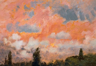 ヴェスヴィオ火山の斜面で 作： Giuseppe or Joseph de Nittis