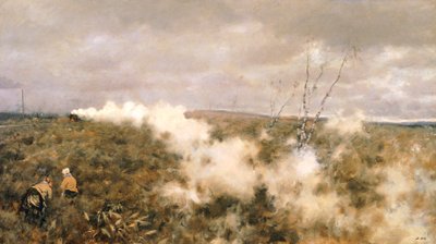 列車の通過 作： Giuseppe or Joseph de Nittis