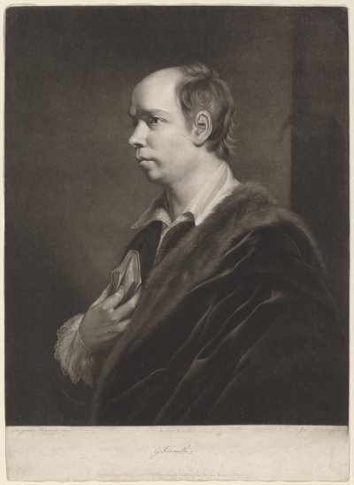 オリバー・ゴールドスミス 作： Giuseppi Filippo Liberati Marchi after Sir Joshua Reynolds