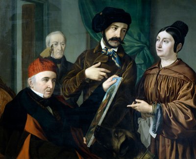 ジュスティニアーノ・デッリ・アヴァンチーニ（1807-1843）作：画家のアトリエにて 作： Giustiniano Degli Avancini