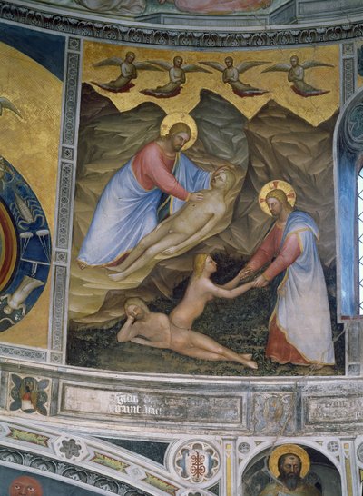 アダムとイブの創造、1360-70 作： Giusto di Giovanni de Menabuoi