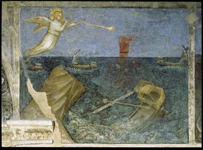 黙示録の2番目の天使、嵐の作成、1360-70 作： Giusto di Giovanni de Menabuoi