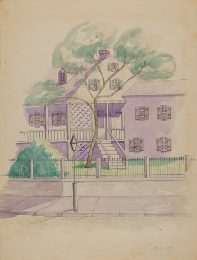 古いオランダの農家、c。 1936年。 作： Gladys Cook