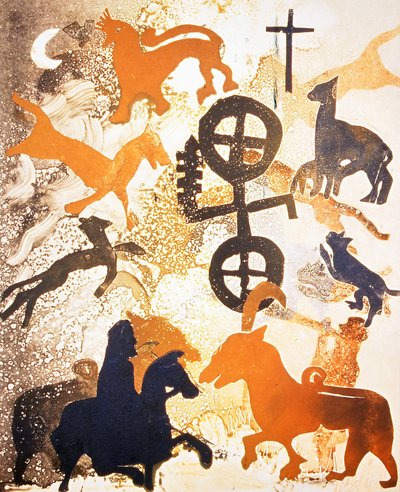 月の光、2000(モノプリント) 作： Gloria Wallington