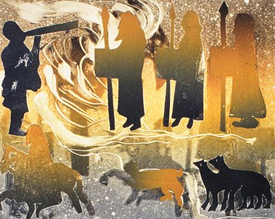 Pictish Melody、2000（モノプリント） 作： Gloria Wallington