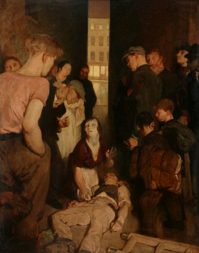 路上での事故 作： Glyn Warren Philpot
