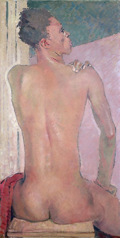 座る黒人の後ろ姿、1937年 作： Glyn Warren Philpot