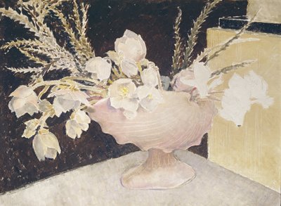 シクラメンとクリスマスのバラ、1934 作： Glyn Warren Philpot