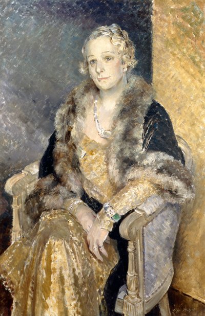 シャーリー・ウールマー夫人の肖像 1933-34年頃 油彩・キャンバス 作： Glyn Warren Philpot