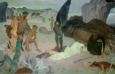 エジプトへの逃避の休息、1922年頃 作： Glyn Warren Philpot