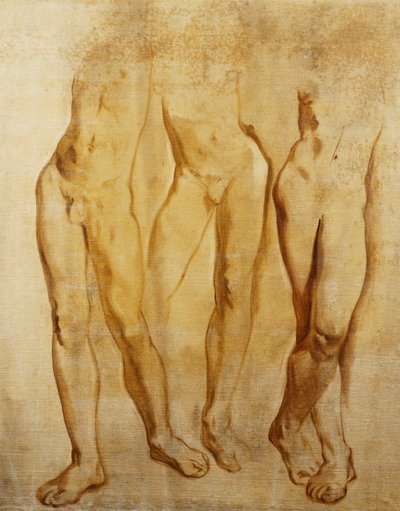立っている男性のヌードの3つの研究 作： Glyn Warren Philpot