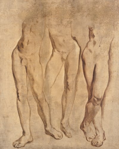男性ヌードの3つの習作、c. 1923-24年（キャンバスに油彩） 作： Glyn Warren Philpot