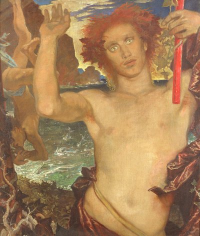 ティレニア海賊団前のディオニュソスの変容、1924年 作： Glyn Warren Philpot