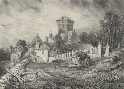 1832年、ポルミニャックのペストイユ城。 作： Godefroy Engelmann