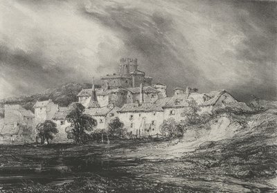 ポン ジボー城、1830 年。 作： Godefroy Engelmann