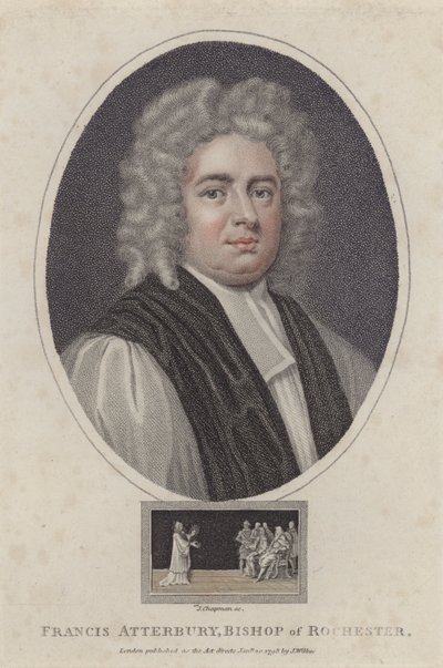 フランシス・アッターベリー（ロチェスター司教）（彩色済み彫刻 作： Godfrey (after) Kneller