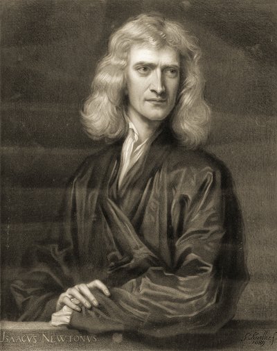 アイザック・ニュートン卿の肖像 作： Godfrey (after) Kneller