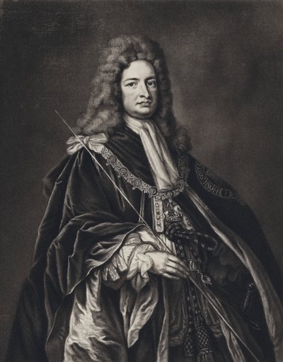 ロバート・ハーレー（オックスフォード伯爵）（リトグラフ 作： Godfrey (after) Kneller