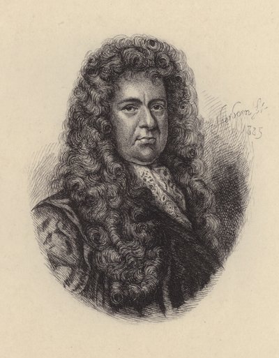 サミュエル・ペピス（イギリスの政治家・日記作家）（銅版画 作： Godfrey (after) Kneller