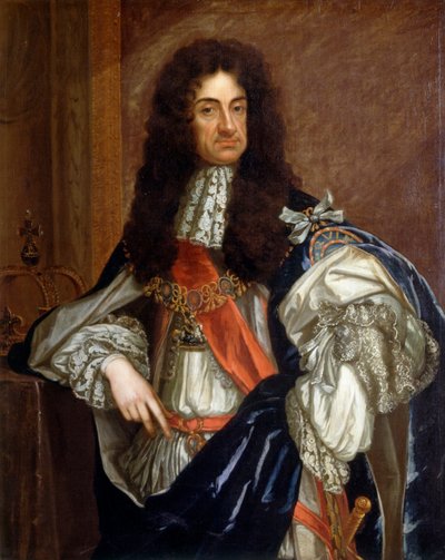 Carlos II (óleo sobre tela) 作： Godfrey (studio of) Kneller