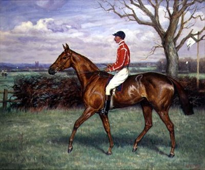 ジョッキーアップのSteeple Chaser 作： Godfrey Douglas Giles