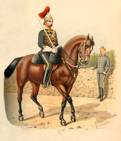 カナダ騎兵隊の第6連隊、1890年。 作： Godfrey Douglas Giles