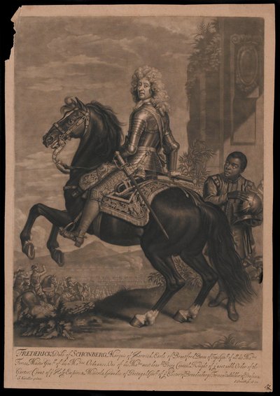 シェーンベルクのフレデリックデューク[原文のまま]、ハーウィッチ侯爵、ブランズフォードのアール 作： Godfrey Kneller