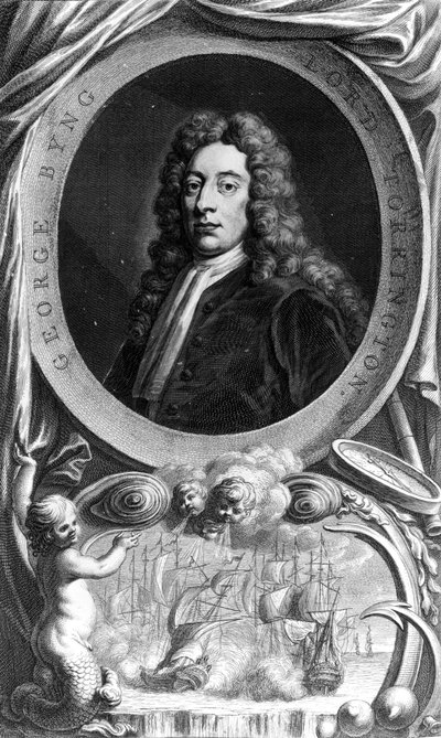 ジェイコブスウーブラーケン、1747によって彫刻されたジョージ・バイング、第1子爵トリントン 作： Godfrey Kneller