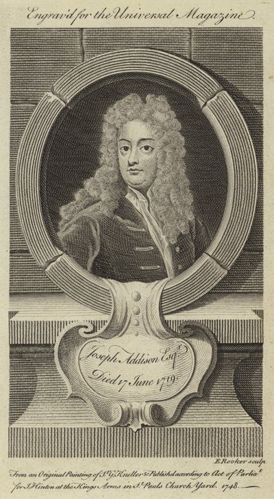ジョセフ・アディソン、エスクァイア 作： Godfrey Kneller