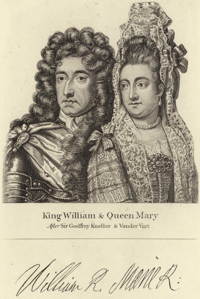 ウィリアム王とメアリー女王 作： Godfrey Kneller