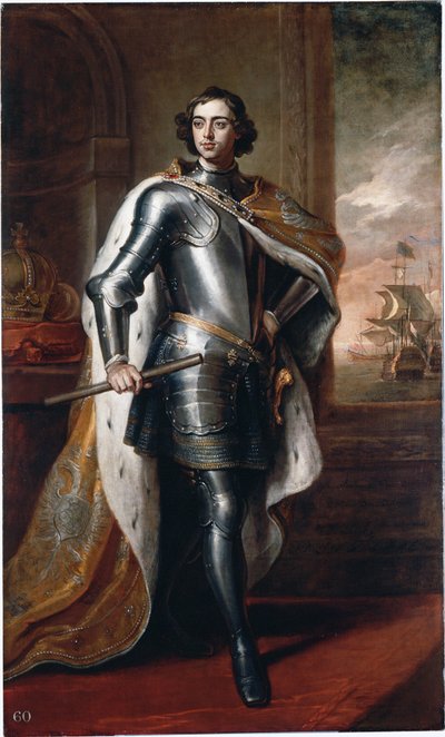 ピョートル大帝の肖像（ロシアのピョートル1世 作： Godfrey Kneller