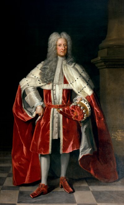 ヘンリーの肖像、第1子爵聖ヨハネ（1652-1742）、戴冠式ローブ、1727年 作： Godfrey Kneller