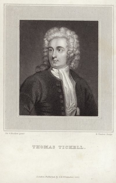 トーマス・ティッケルの肖像 作： Godfrey Kneller