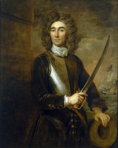 ジョン・ベンボウ副提督（1653-1702）の肖像。キャンバスに油彩 作： Godfrey Kneller