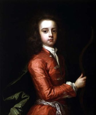 弓を持ったグロスター公爵と言われる少年の肖像。 作： Godfrey Kneller