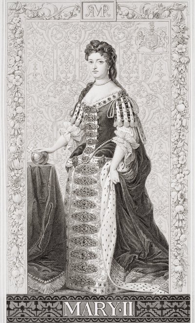 クイーンメアリーII（1662-94）、「Illustrations of English and Scottish History」Volume II 作： Godfrey Kneller