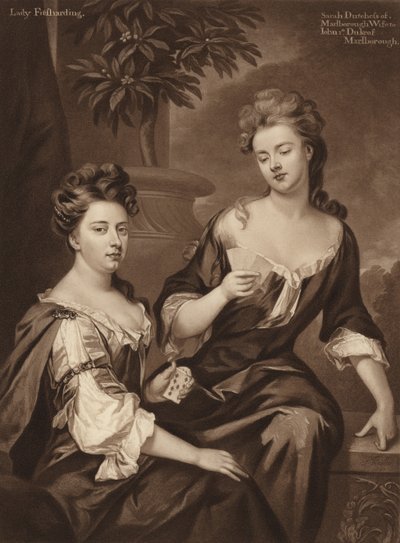 マールボロとフィッツハーディング夫人のサラ公爵夫人 作： Godfrey Kneller