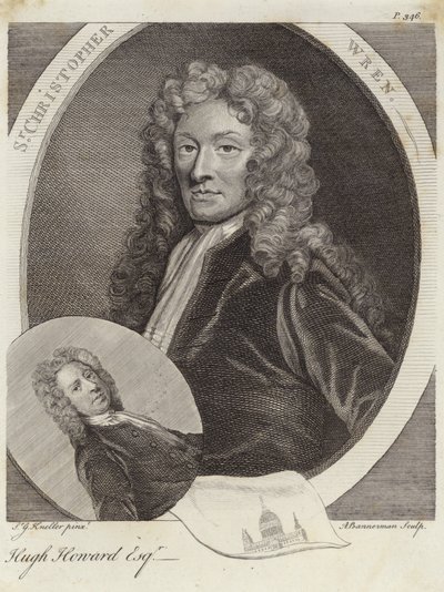クリストファー・レン卿とヒュー・ハワード 作： Godfrey Kneller