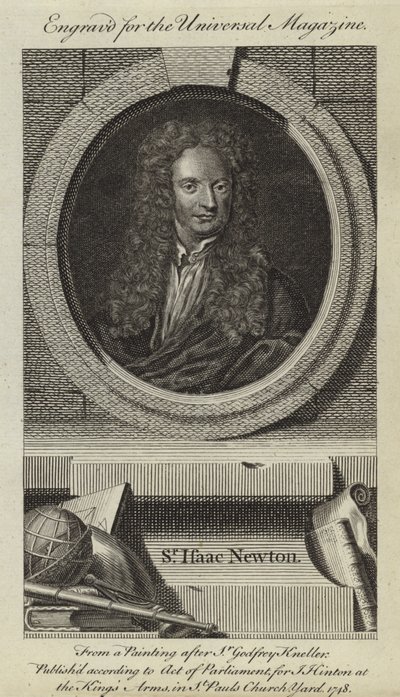 アイザック・ニュートン卿 作： Godfrey Kneller