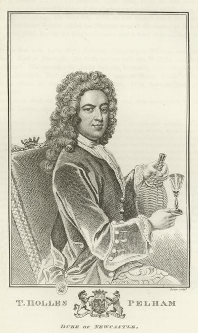 トーマス・ホレス・ペルハム、ニューカッスル公 作： Godfrey Kneller