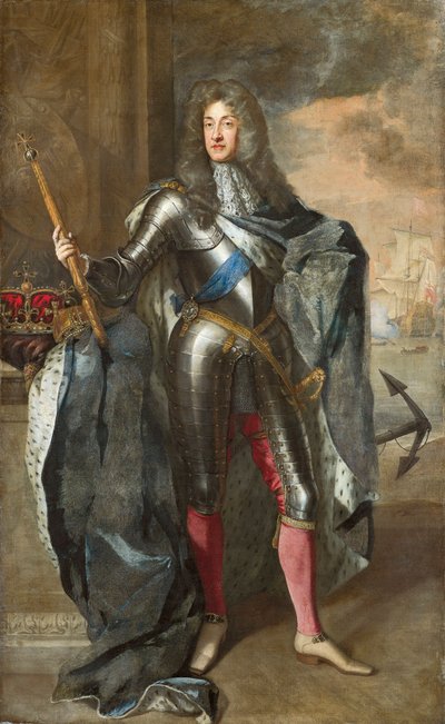 イギリス、イングランド、ロンドン、グレートブリテン国王ジョージ1世（1660-1727）の肖像 作： Godfrey Kneller