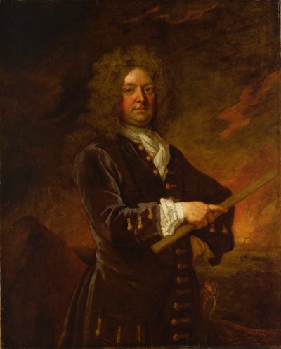 ジョン・リーク副提督（1656-1720）、17世紀後半から18世紀初頭（油絵） 作： Godfrey Kneller
